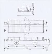 schéma avec les dimensions principales d'un wagon typ "P"