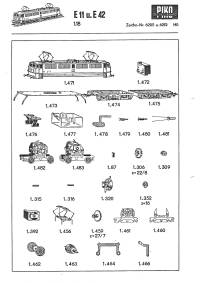 vue éclatée des pièces composant la locomotice Piko