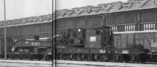 l'une des trois grues commandées à l'industrie britannique par la SNCF en 1947