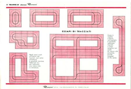 quelques exemples de tracés suggérés sur le feuillet d'information Rivarossi