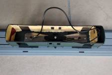 peinture des intérieurs, assemblage du système d'articulation des 3 essieux et installation de l'éclairage peinture des intérieurs, assemblage du système d'articulation des 3 essieux et installation de l'éclairage