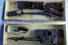 les deux grues démontées et réunies les deux grues démontées et réunies