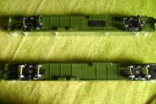 au dessus essieux et attelages d'origine ; en dessous essieux Luck, boîtiers d'attelage court Ribu au dessus essieux et attelages d'origine ; en dessous essieux Luck, boîtiers d'attelage court Ribu