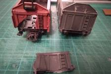 les extrémités des deux wagons les extrémités des deux wagons