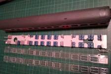 mise en peinture des aménagements intérieurs, avec dominante de gris et de bleu mise en peinture des aménagements intérieurs, avec dominante de gris et de bleu